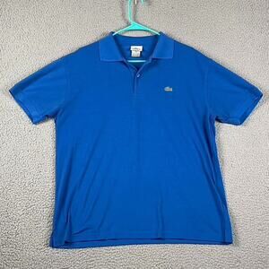 Lacoste Men's Size 7 (Medium) Bright Blue Pique Cotton Classic Polo Shirt